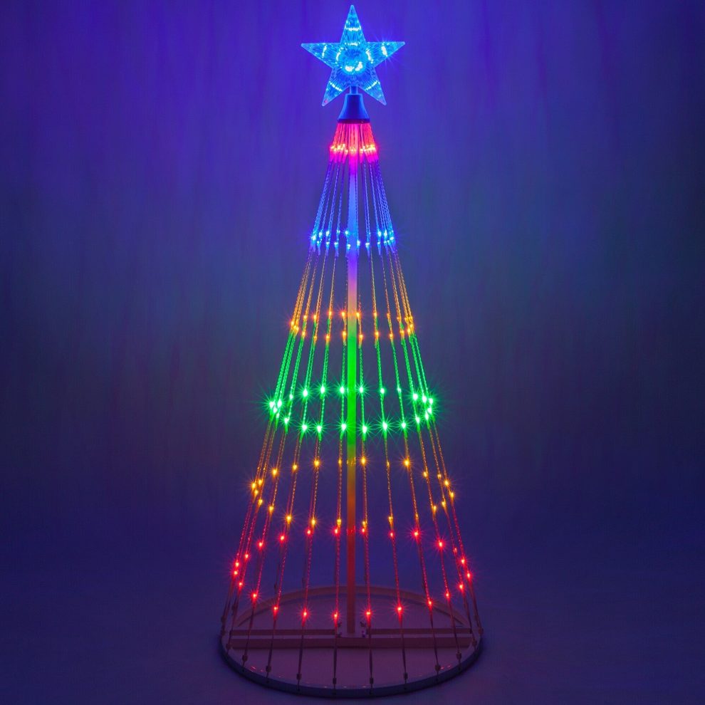 RoyaleGlow Christmas – Multicolor Led Animated Outdoor Christmas Tree Lightshow