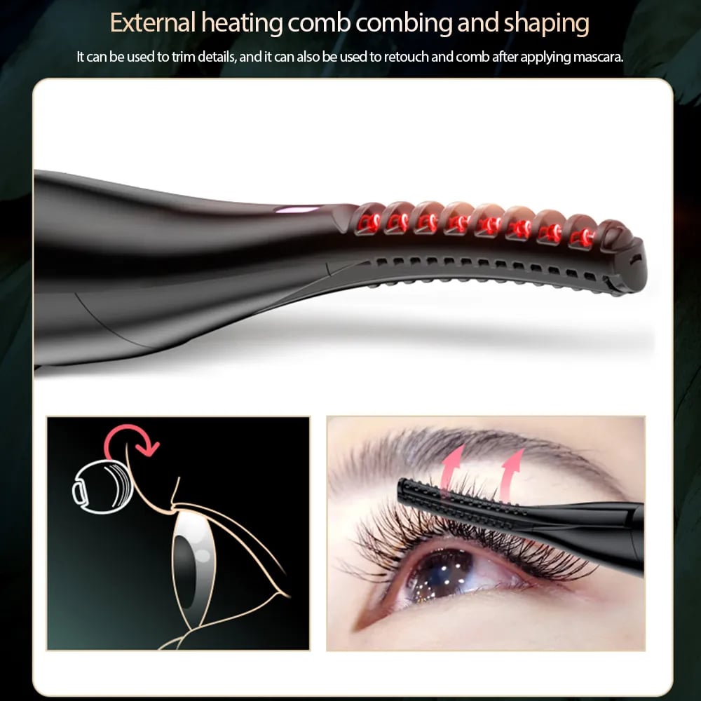 RoyaleGlow Rechargeable Heated Eyelash Curler for Perfect Lashes