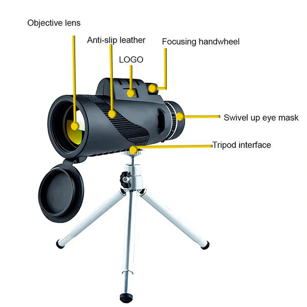 RoyaleGlow Starscope HD Monocular 10X Military-Grade Lens
