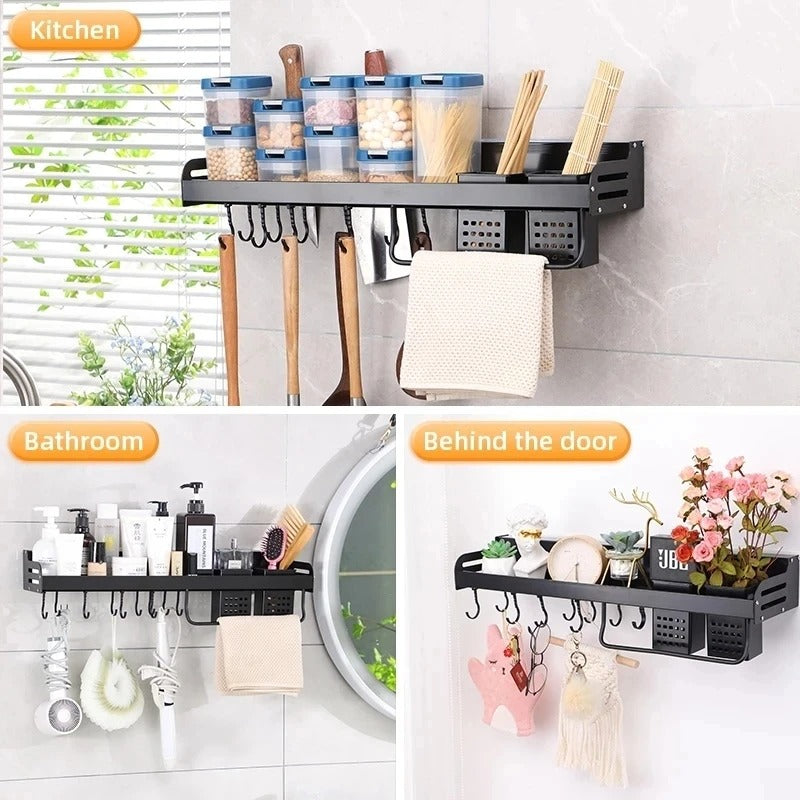Luxora Wall Mounted Kitchen Storage Rack Organizer - Durable and Space-Saving Solution