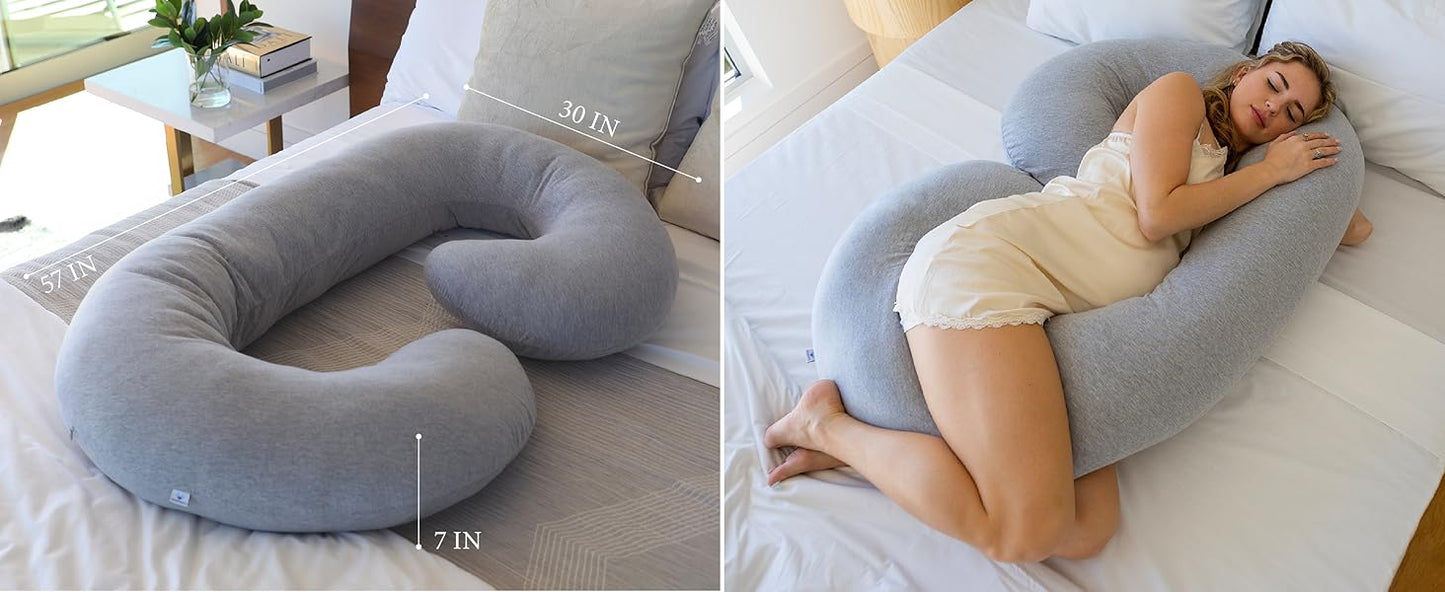 Luxora C Shaped Full Body Pregnancy Pillow for Comfort