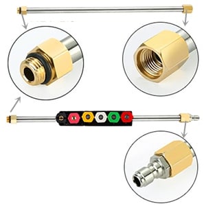 Luxora 4000 PSI Telescoping High Pressure Washer Wand Set for Gutter & Roof Drainage & Walls Cleaning