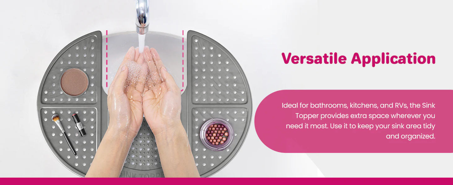 RoyaleGlow Bathroom Sink Topper Cover for Space Saving