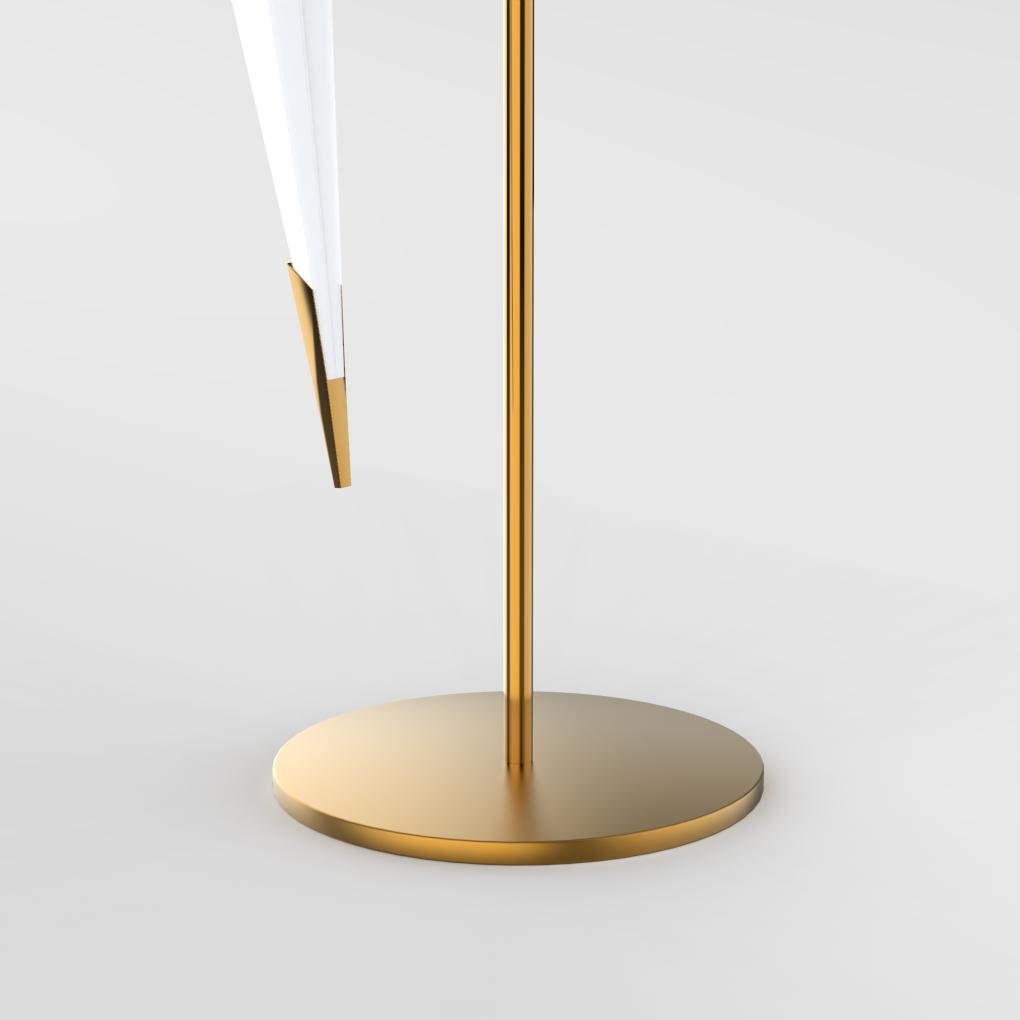 RoyaleGlow ArtiLicht - Gold Table Lamp with Origami Crane Design