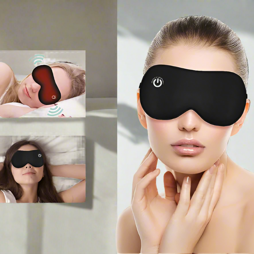 Cordless Heated Eye Mask With USB Charging, 3 Heat Modes, Vibration Indicator, Removable Silk Cover, and Adjustable Strap – Portable Warm Compress for Dry Eyes, Fatigue Relief & Travel Use