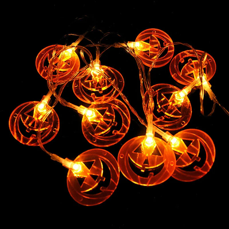 1.5M 10LED Halloween Pumpkin Lamp Skeletons Lights String Happy Halloween Decoration For Home Bar Halloween Party Decor Props 1