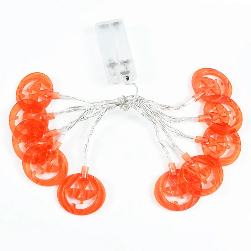 1.5M 10LED Halloween Pumpkin Lamp Skeletons Lights String Happy Halloween Decoration For Home Bar Halloween Party Decor Props 6