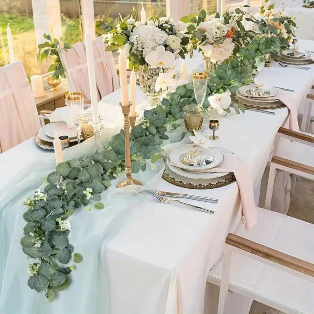 RoyaleGlow Elegant Decorative Faux Eucalyptus Garland