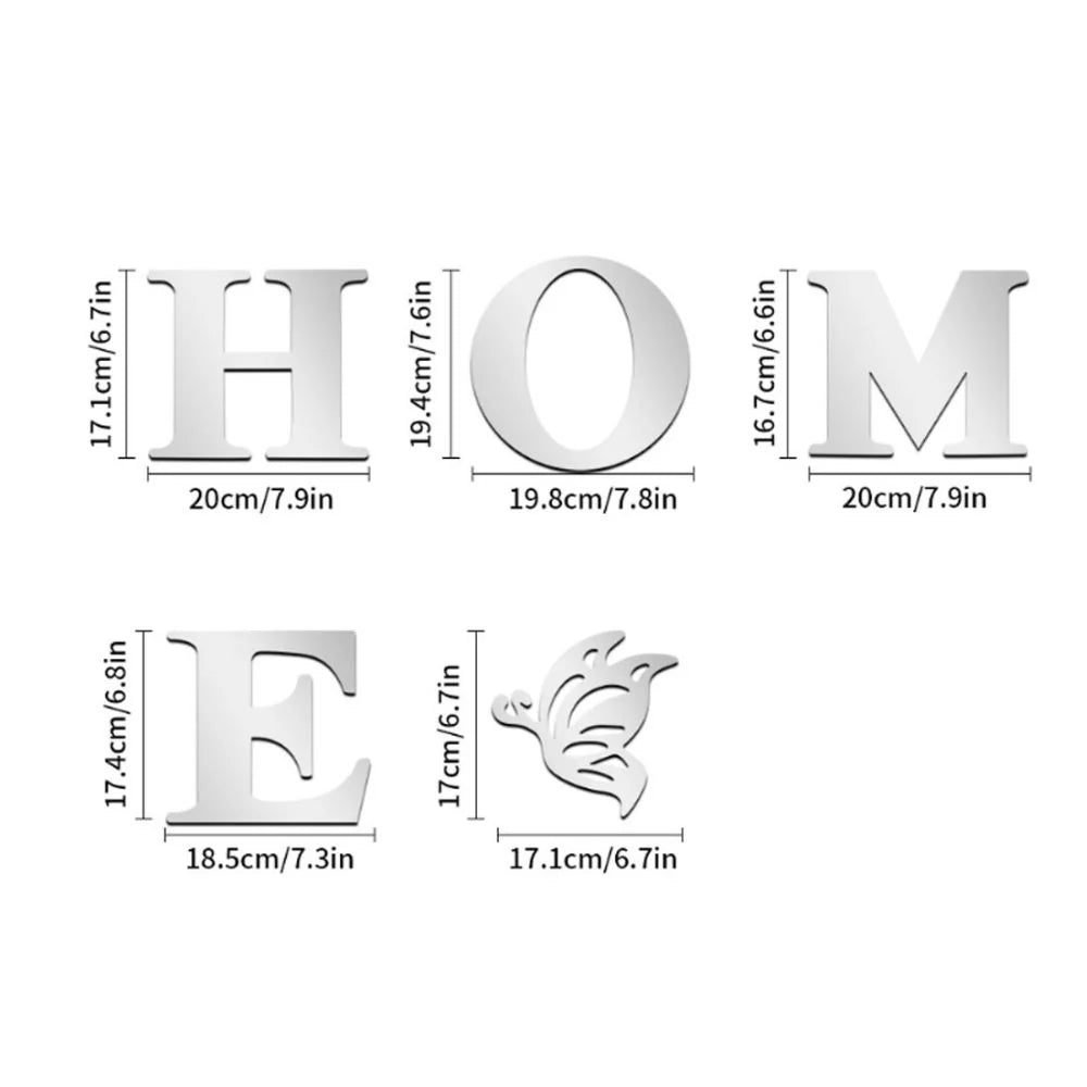 Luxora Home Entrance 3D Mirror Wall Sticker Decor