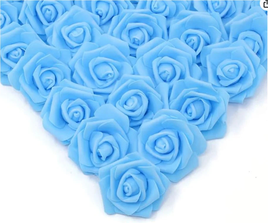10/20/50Pcs Artificial Foam Rose Flowers PE Fake Flower for Home Room Dceor Wedding Party Halloween Thanksgiving Christmas Decor 14