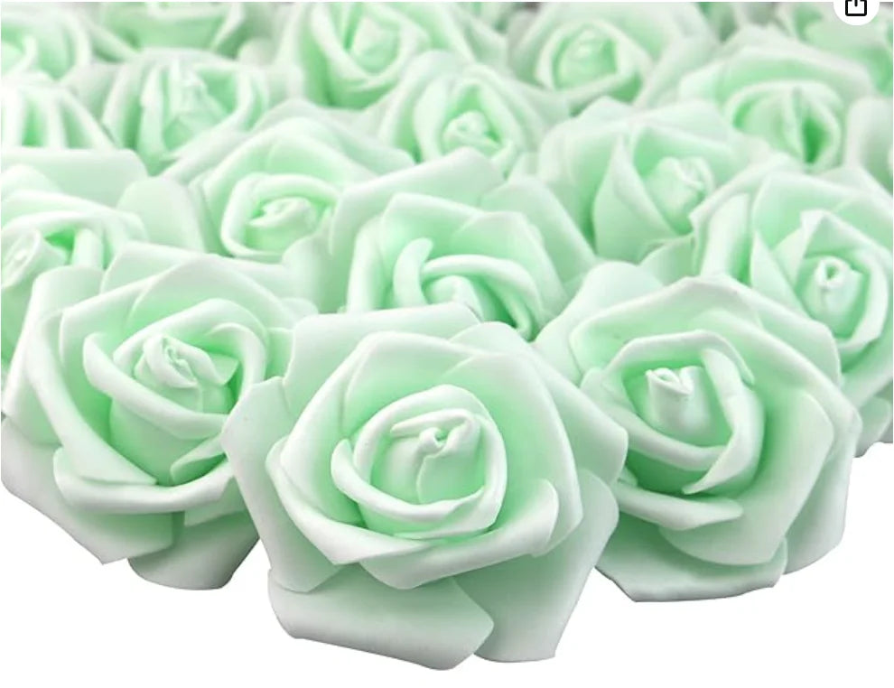 10/20/50Pcs Artificial Foam Rose Flowers PE Fake Flower for Home Room Dceor Wedding Party Halloween Thanksgiving Christmas Decor 17