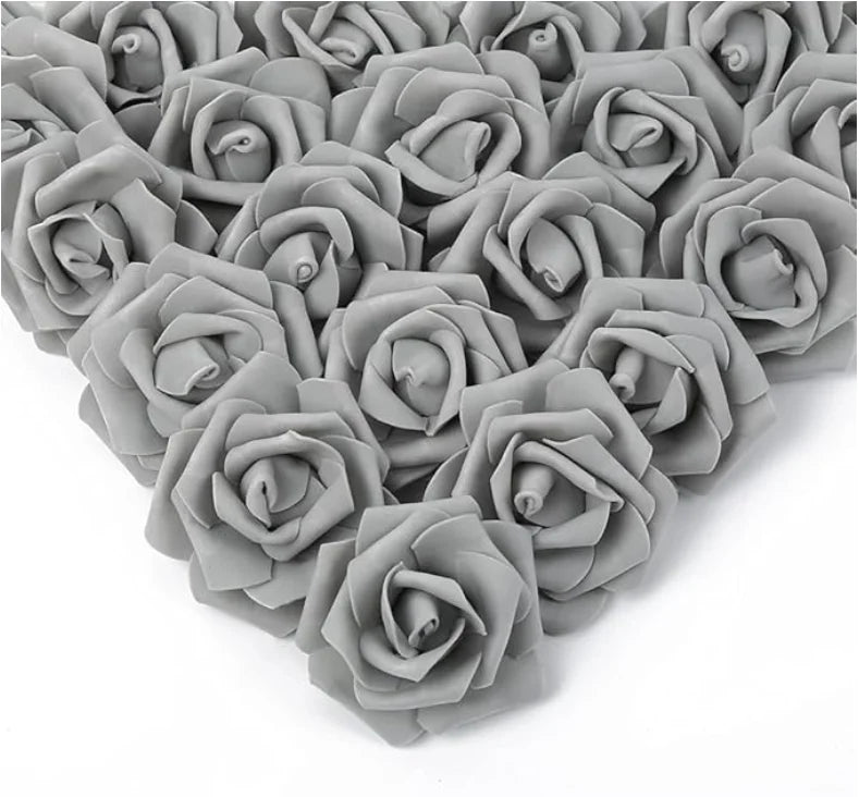 10/20/50Pcs Artificial Foam Rose Flowers PE Fake Flower for Home Room Dceor Wedding Party Halloween Thanksgiving Christmas Decor 18