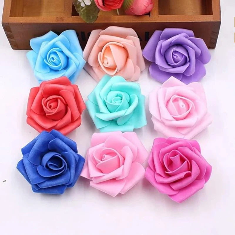 10/20/50Pcs Artificial Foam Rose Flowers PE Fake Flower for Home Room Dceor Wedding Party Halloween Thanksgiving Christmas Decor 20