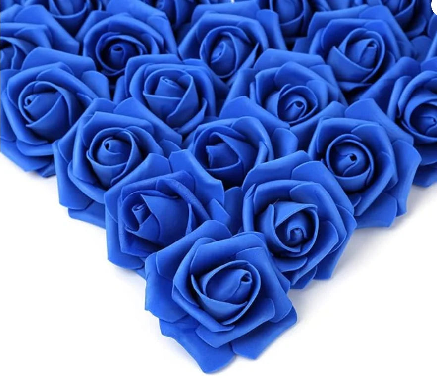 10/20/50Pcs Artificial Foam Rose Flowers PE Fake Flower for Home Room Dceor Wedding Party Halloween Thanksgiving Christmas Decor 21