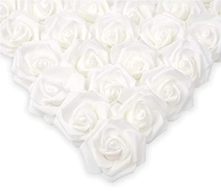 10/20/50Pcs Artificial Foam Rose Flowers PE Fake Flower for Home Room Dceor Wedding Party Halloween Thanksgiving Christmas Decor 23