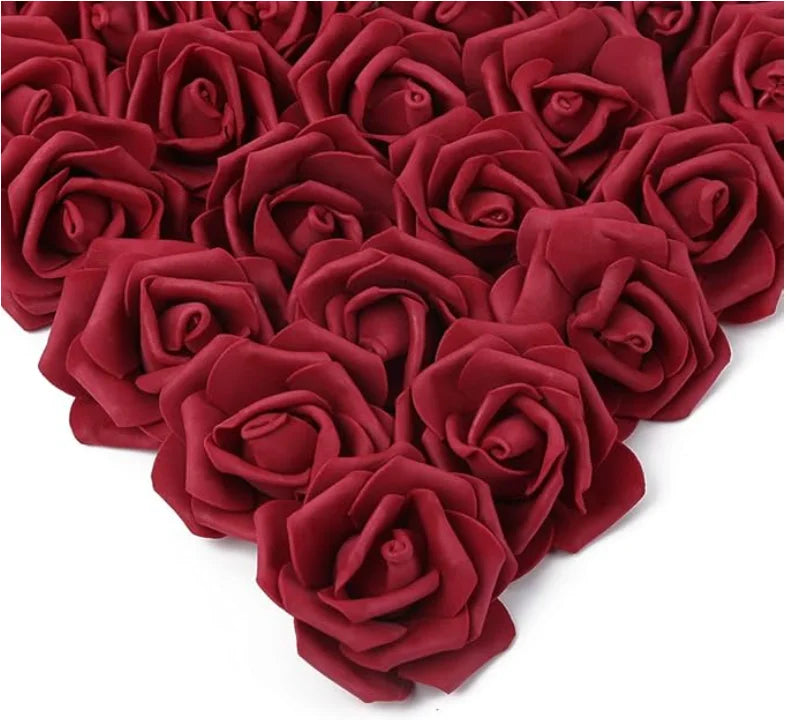 10/20/50Pcs Artificial Foam Rose Flowers PE Fake Flower for Home Room Dceor Wedding Party Halloween Thanksgiving Christmas Decor 24