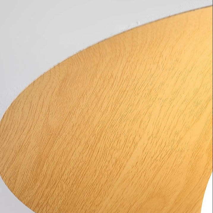LuxRoyale Modern Wood Ceiling Light with White Globe Shade, Flush Mount Lamp