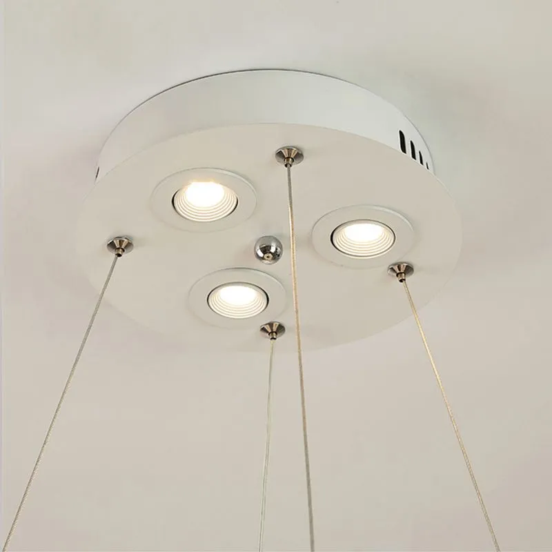 RoyaleGlow Nordic Feather Chandelier Modern LED Pendant Light for Living Room