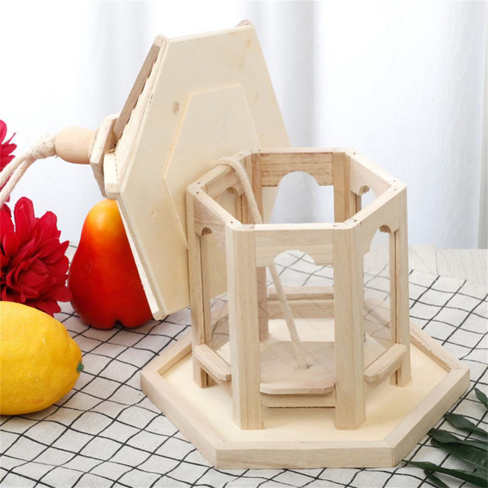 Luxora Wooden Transparent Household Bird Feeder for Garden
