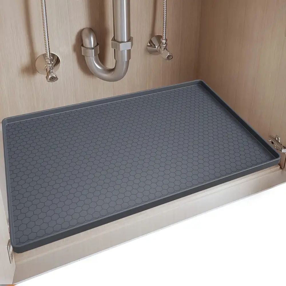 RoyaleGlow Large Under Kitchen Sink Mat Silicone Protective Liner
