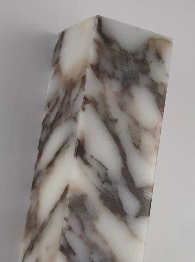 Royelux Marble & Aged Brass Wall Sconce | Modern Cloudstone 2-Light G9 Fixture
