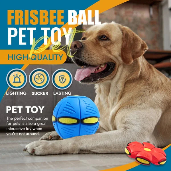 Luxora Flying Saucer Ball Dog Toy with Flashing Light