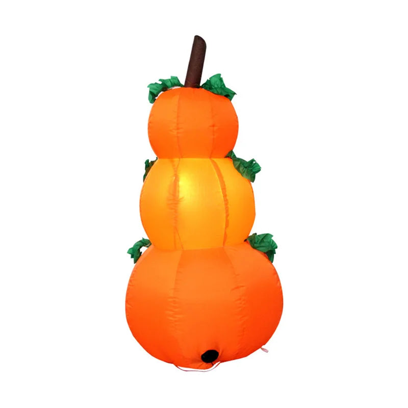120cm LED Glow Lanterns Halloween Inflatable Pumpkin Model Decorate Inflating Orange Adornment Outdoor Garden Holiday Decoration 4