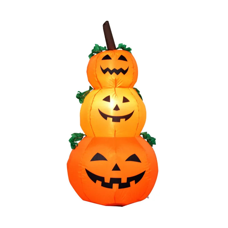 120cm LED Glow Lanterns Halloween Inflatable Pumpkin Model Decorate Inflating Orange Adornment Outdoor Garden Holiday Decoration 6