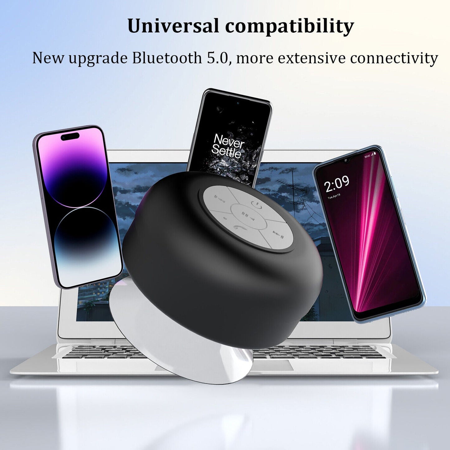 Luxora Waterproof Bluetooth Shower Speaker with Suction Cup