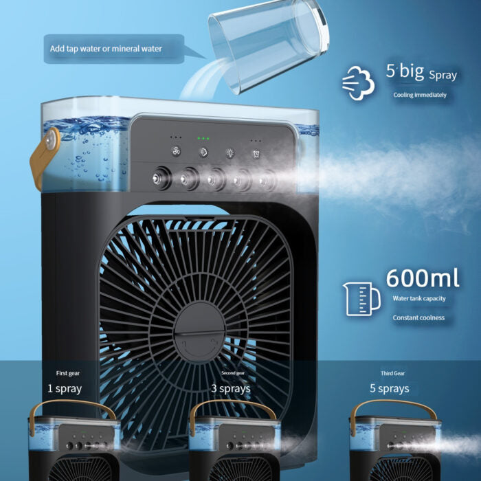 Royaleva Spray Small Fan Five Hole Humidification Mini Fan