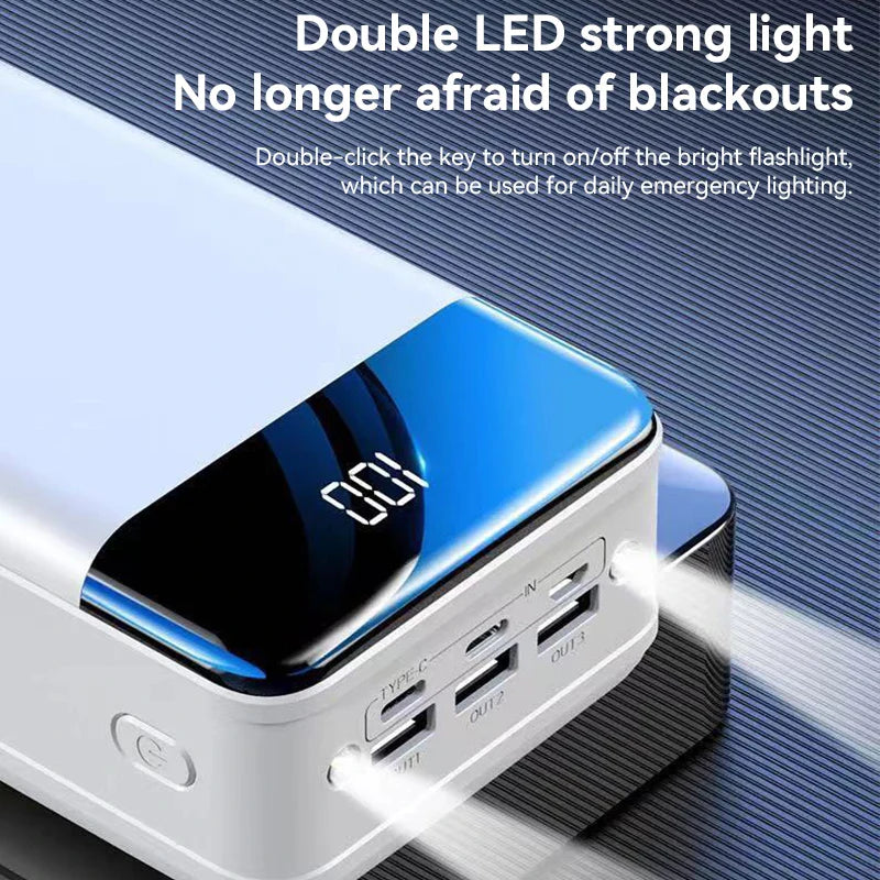 Royaleva 70000mAh Large Capacity Power Bank Super Fast Charging Mobile Power Tablet Mobile Computer External Power Supply