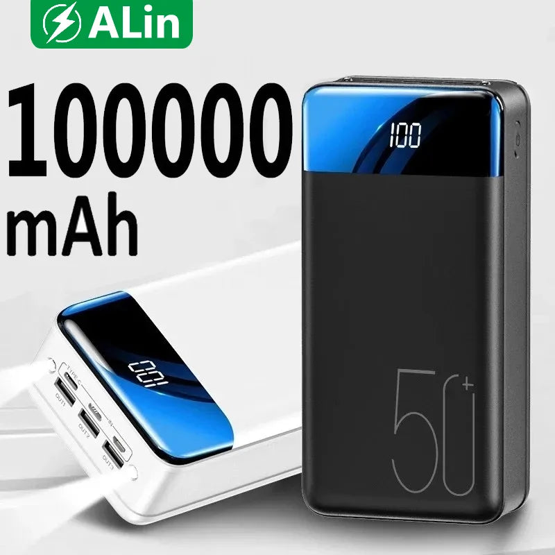 Royaleva 70000mAh Large Capacity Power Bank Super Fast Charging Mobile Power Tablet Mobile Computer External Power Supply