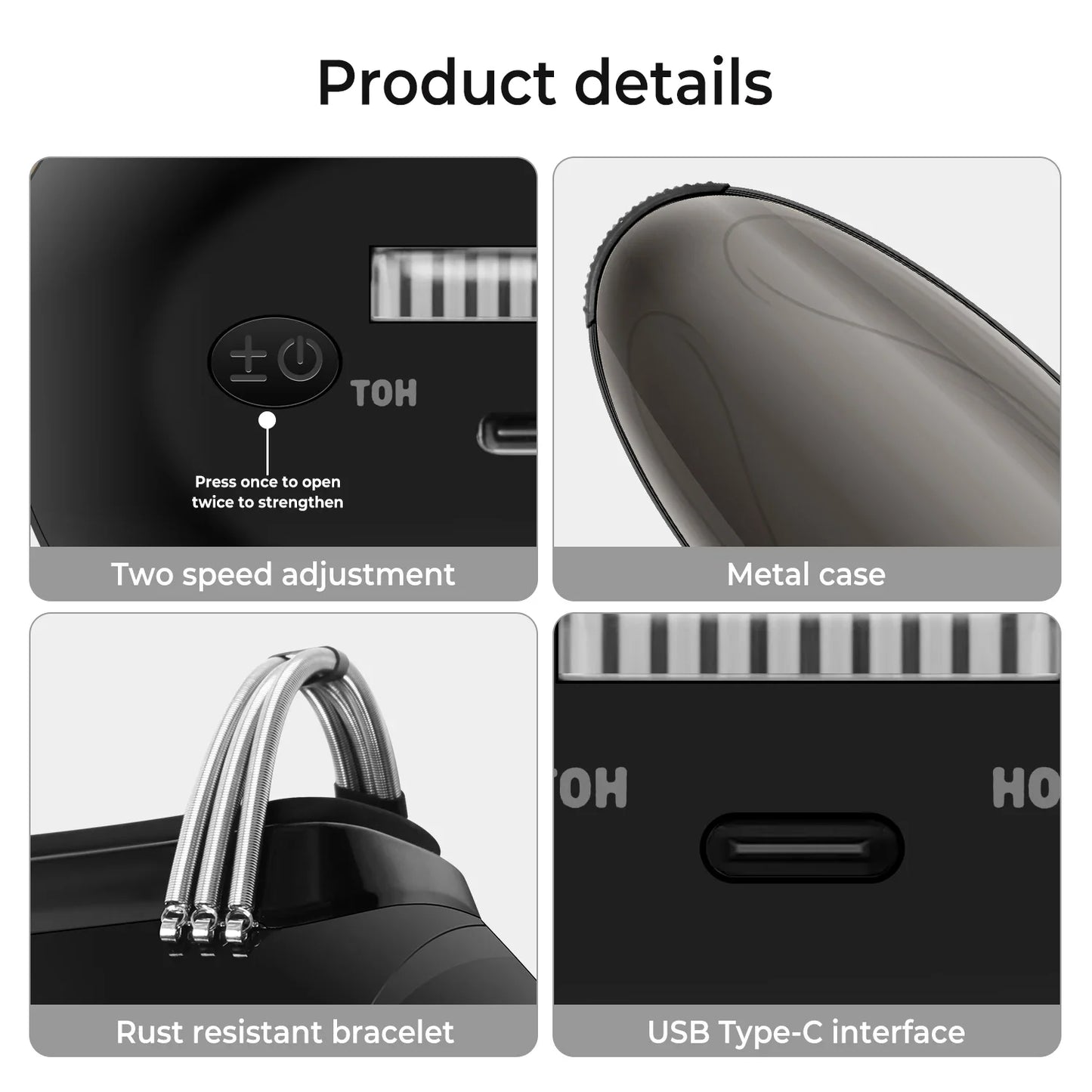 Royaleva Professional Vibration Massager Barbershop Cordless Handheld Heat Massager USB Charging Body Neck Back Head Face Massager