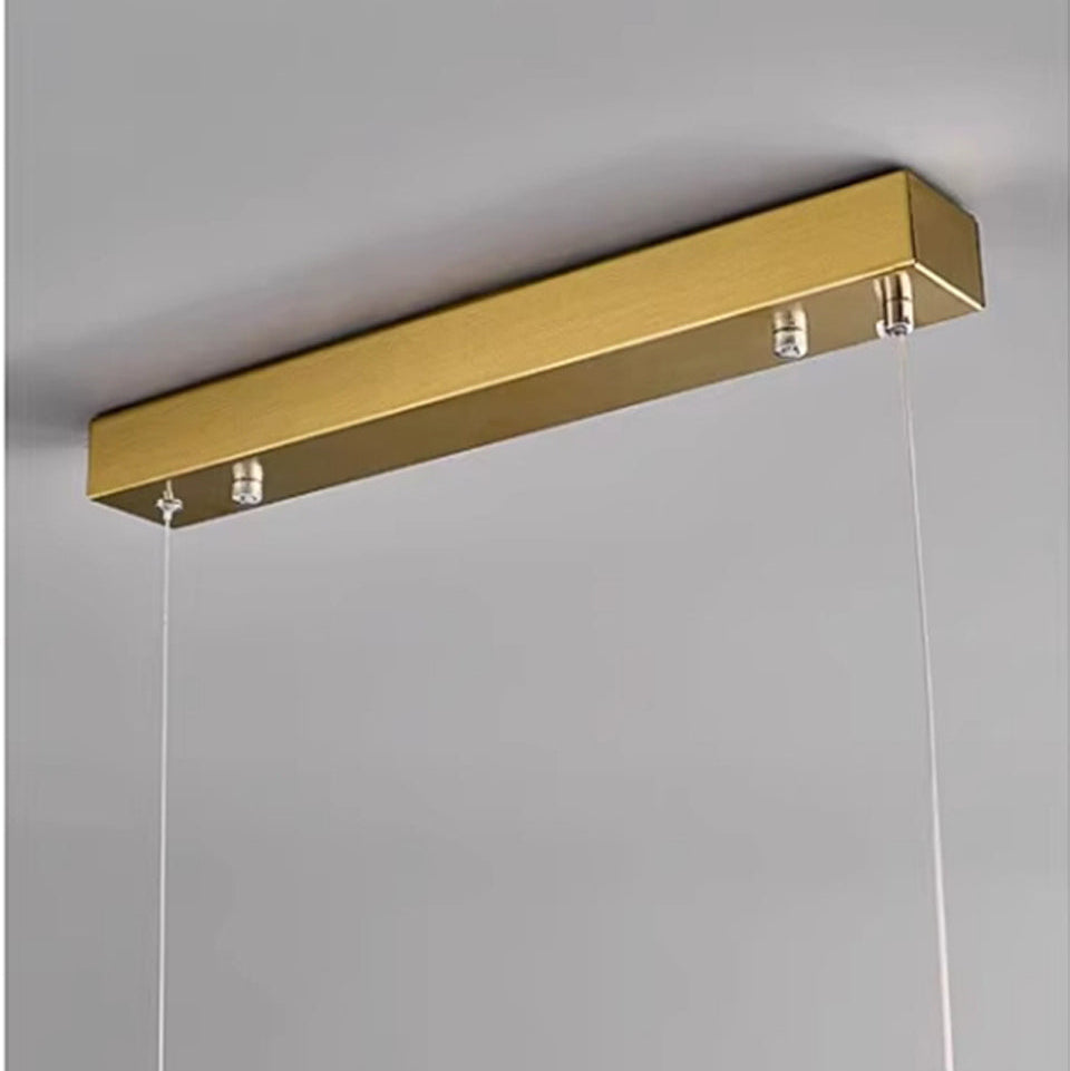 Royelux Modern Marble Linear Chandelier for Kitchen Island & Dining Room