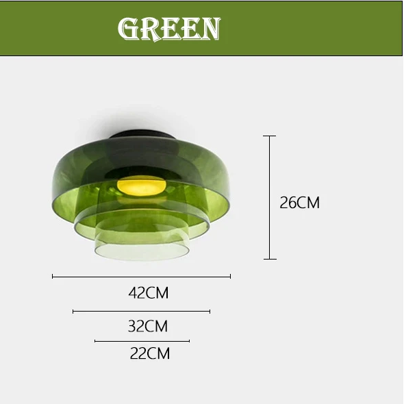 LuxRoyale Nordic LED Glass Flush Mount Ceiling Lamp for Living Room, Bedroom & Hallway