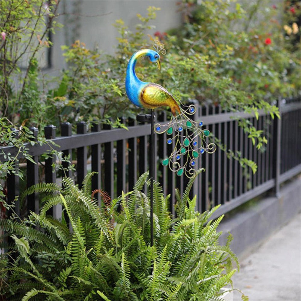 RoyaleGlow Peacock Solar Light Outdoor Lamp - Unique Garden & Pathway Lighting - Default Title