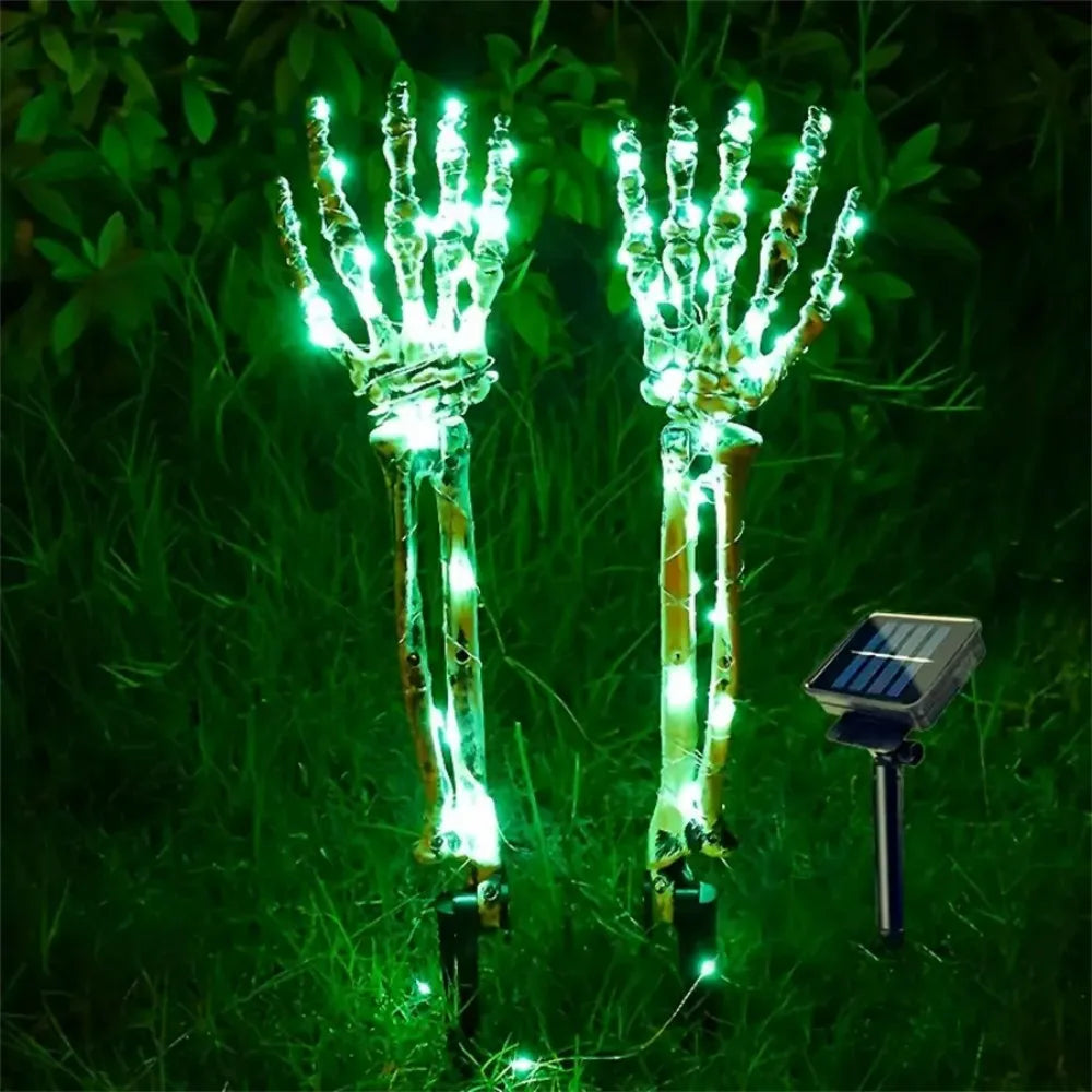 1PC Solar Halloween Skeleton Ghost Hand,used for Halloween,autumn harvest,lawn,garden,courtyard decoration 0