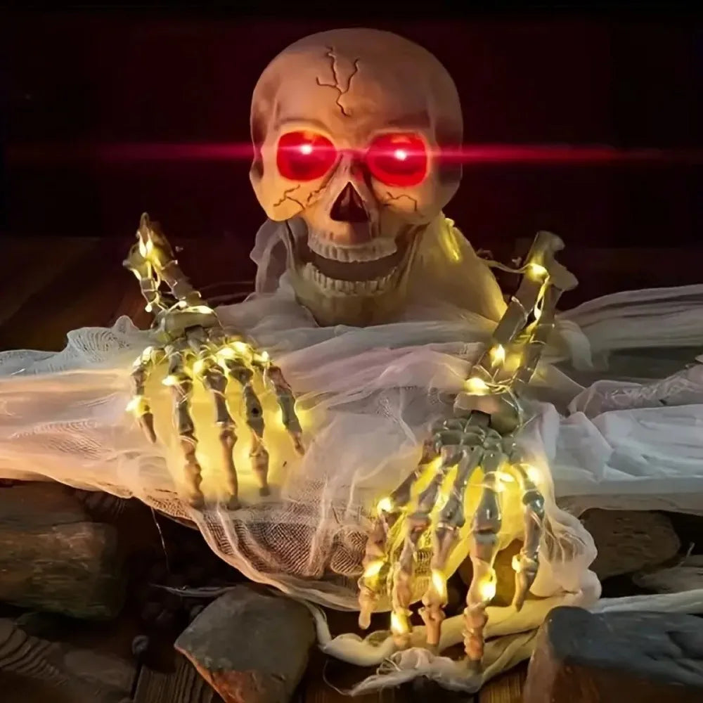 1PC Solar Halloween Skeleton Ghost Hand,used for Halloween,autumn harvest,lawn,garden,courtyard decoration 4