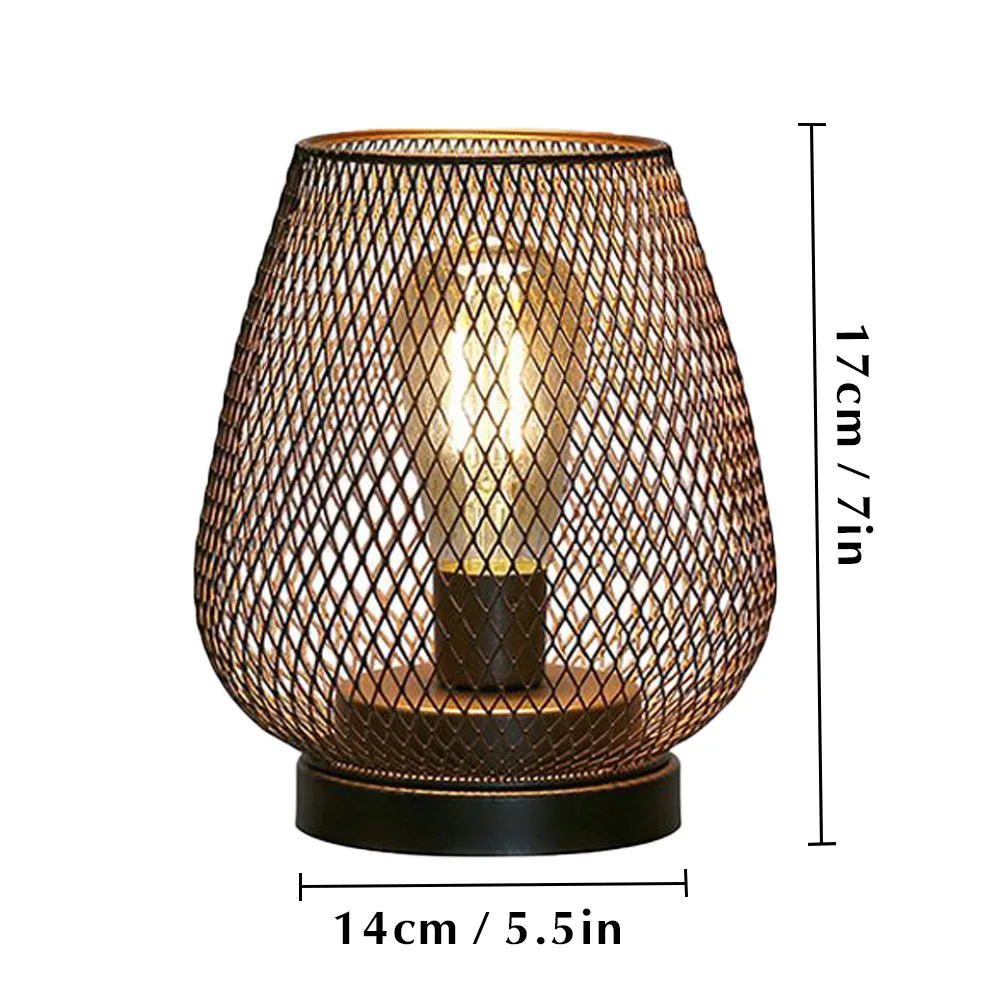 Lumora Premium Wireless LED Table Lamp With Metal Mesh Shade For Living Room Ambient Glow