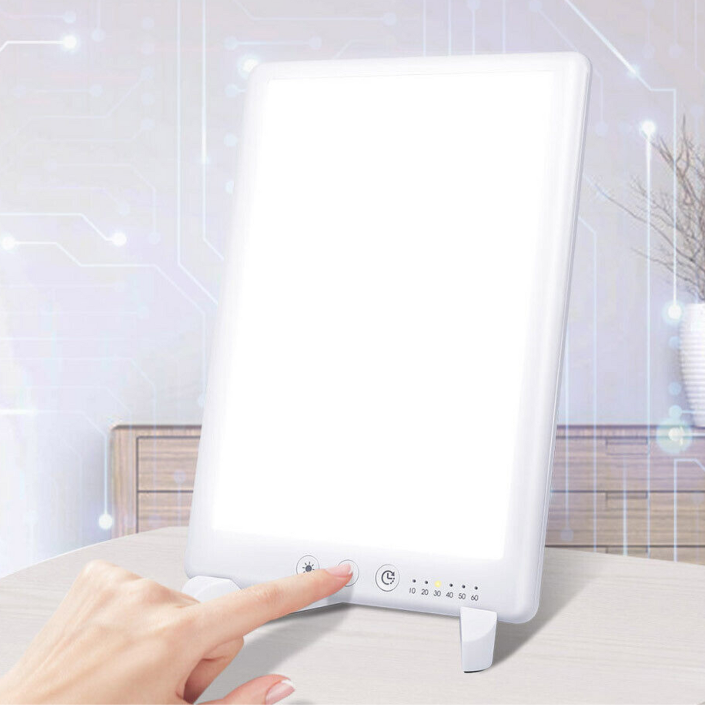 RoyaleGlow Powerful Compact Seasonal Sadness Bright Sun Therapy Lamp Light