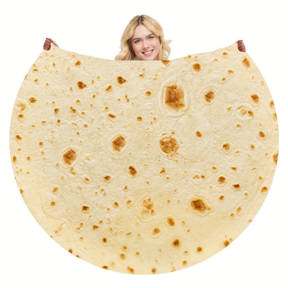 Royaleva Burrito Tortilla Food Throw Blanket Cozy Wrap