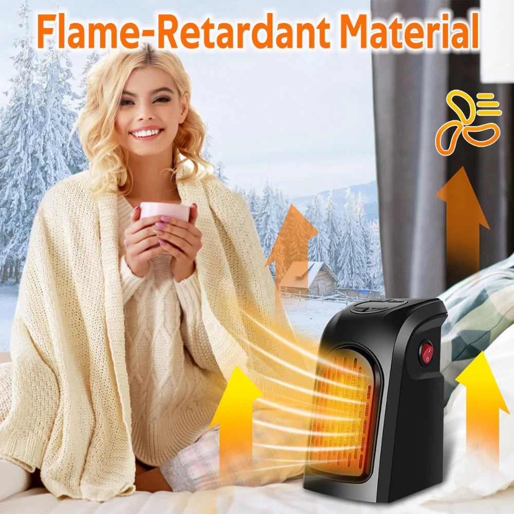 RoyaleGlow Portable Plug-In Electric Fan Heater with Thermostat