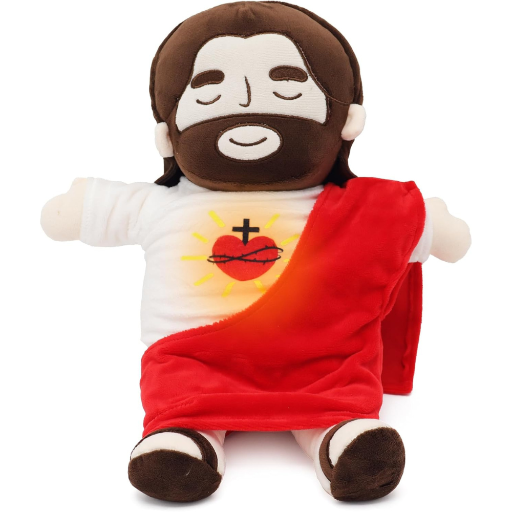 RoyaleGlow Breathing Jesus Soothing Plushie for Sleep Aid