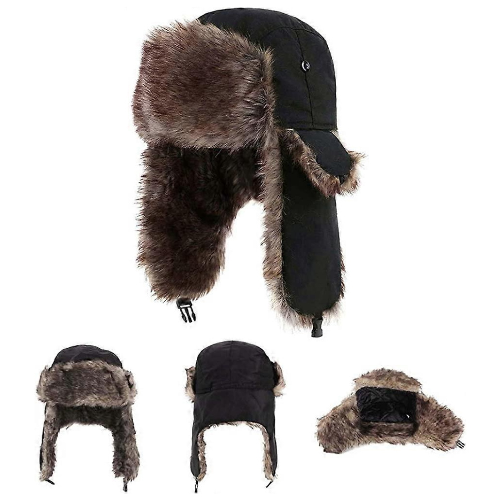 Royaleva Cozy Faux Fur Winter Earflap Aviator Ski Hat