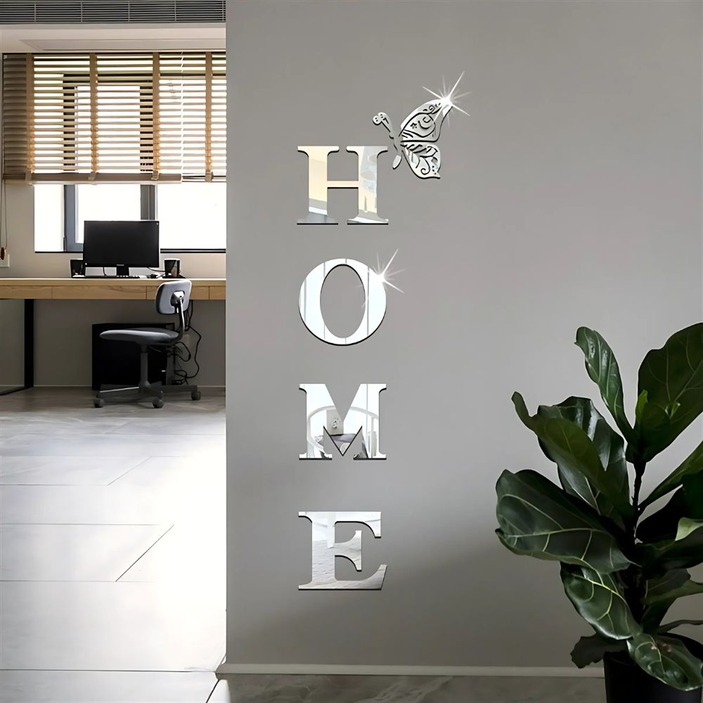 Luxora Home Entrance 3D Mirror Wall Sticker Decor