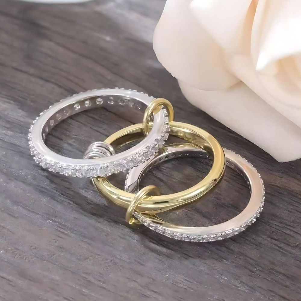Luxora Trendy Gold Stackable Rings for Elegant Layering