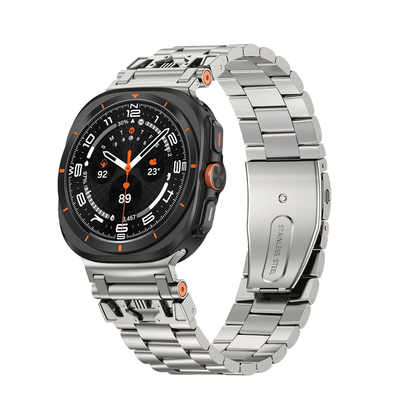 RoyaleGlow Armor Stainless Steel Band For Samsung Watch 7 Ultra