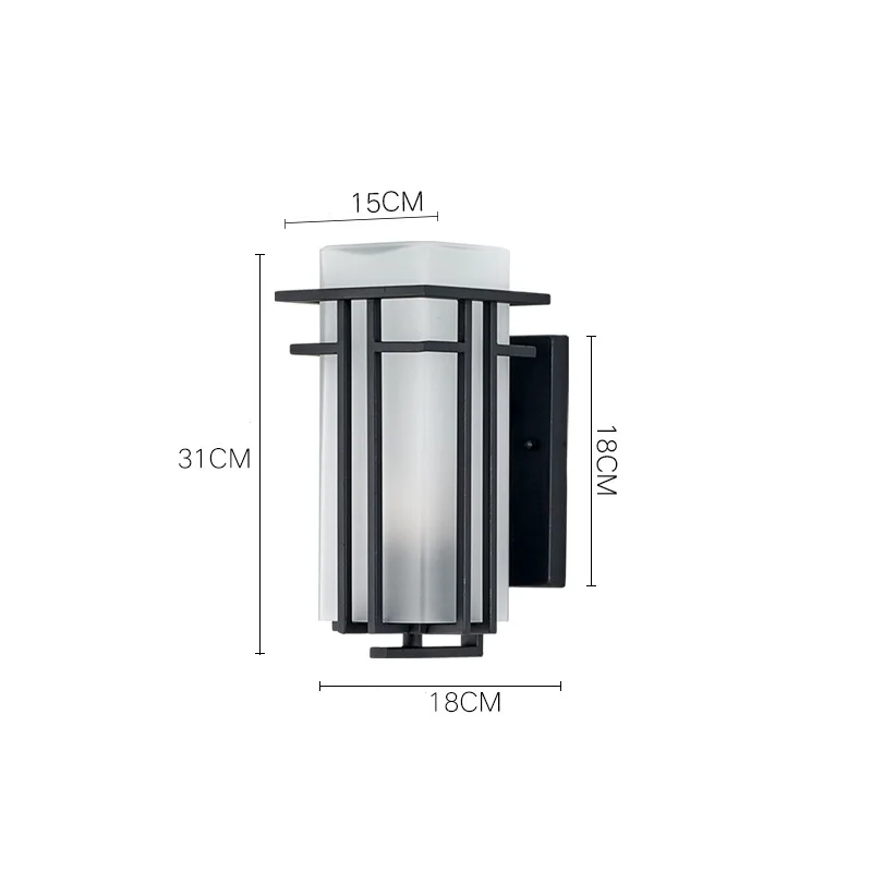 Lumora Outdoor Wall Light, IP65 Moisture Resistant Premium Iron Frame Exterior Glow