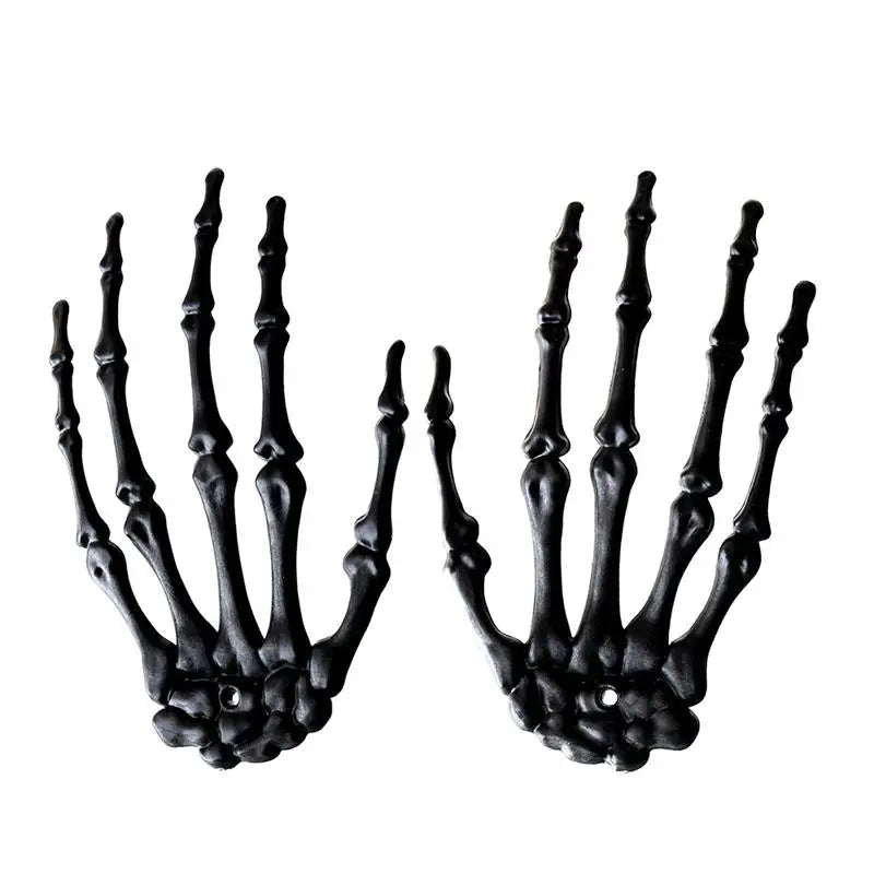 1 Pair Skeleton Hands Plastic Human Hand Horror Halloween Decoration Prop Halloween Decor Ghost Carnival Festival Party Supply 2