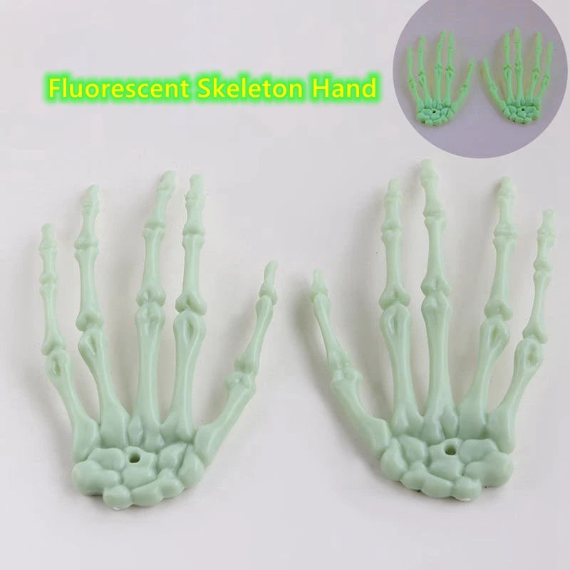 1 Pair Skeleton Hands Plastic Human Hand Horror Halloween Decoration Prop Halloween Decor Ghost Carnival Festival Party Supply 3